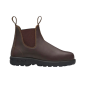 Blundstone Unisex Elastic Sided  Slip on Safety Boots  Chestnut Brown