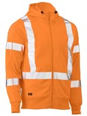 X TAPED HI VIS ZIP FRONT FLEECE HOODIE