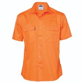 Cotton Drill Work Shirt  Short Sleeve