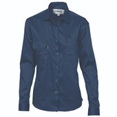 Ladies Cotton Drill Work Shirt  Long Sleeve