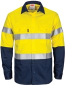 DNC Patron Saint Flame Retardant 2 Tone Closed Front Cotton Shirt with 3M FR Tape  LS