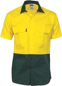 HiVis 2 Tone CoolBreeze Cotton Shirt  Short Sleeve