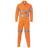 DNC HiVis CoolBreeze Orange Lightweight Cotton Coverall with 3M RTape