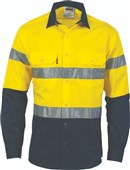 HiVis CoolBreeze Cotton Shirt with Generic RTape  Long sleeve