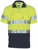 HiVis DD Cool Breathe Polo Shirt With CSR RTape  Short Sleeve