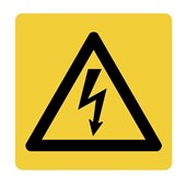 Warning Sign  High Voltage Symbol Metal H300mm x W300mm