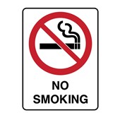 Prohibition Sign  No Smoking Metal H600mm x W450mm