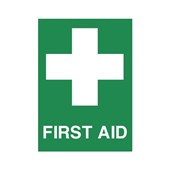 First Aid Self Adhesive Vinyl H125mm x W90mm Pack of 5