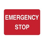 Emergency Stop Polypropylene H180mm x W250mm