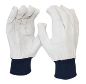SafeRite Mens Blue Cuff Cotton Drill Glove SR747M