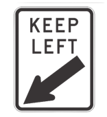 300x400 Keep Left Angled Left Arrow Symbolic NSW SPEC