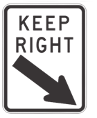 300x400 Keep Right Angled Right Arrow Symbolic NSW SPEC