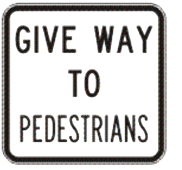 600x600 Give Way To Pedestrians NSW SPEC