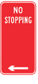 225X450 No Stopping Left NSW SPEC