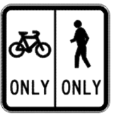 300x300 Separated Footway Pedestrian on Right NSW SPEC