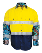 YARNING CIRCLES TWOTONE ART SHIRT