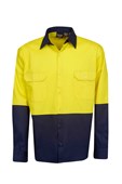 Hi Vis 190 GSM Cotton Drill Shirt LS
