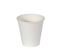 Paper Coffee Cup Plain Single Wall White 8 oz Super 1000 Per carton