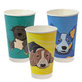 Envirochoice Cup Double Wall 16Oz Dog Series 120ctn