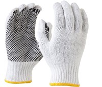 Maxisafe Bleached Knitted Poly Cotton Polka Dot Glove