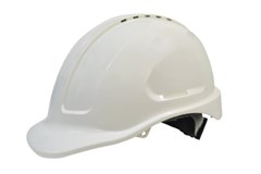 MAXIGUARD White Vented Hardhat Ratchet Harness