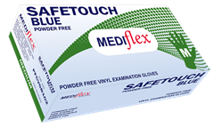 Mediflex Powder Free Blue Vinyl Examination Gloves