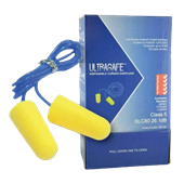 ULTRA SAFE Disposable Corded Earplugs Class 5 26dB