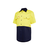 CORE HIVIS LIGHT WEIGHT VENTED SHORT SLEEVE COTTON SHIRT