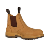 OUTBACK PULL ON STEEL TOE PR SAFETY BOOT  WHEAT