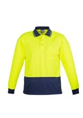Unisex Hi Vis Basic Spliced Polo LS