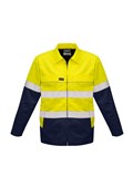 SYZMIK MENS HI VIS COTTON DRILL JACKET