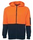 HI VIS FULL ZIP FLEECY HOODIE