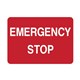 Emergency Stop Polypropylene H180mm x W250mm