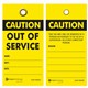 Caution Out Of Service Tags 25 per packet