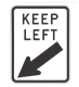 300x400 Keep Left Angled Left Arrow Symbolic NSW SPEC