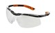 5X6 Safety Glasses Blackorange frame Clear Lens